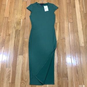 Midi slit dress. Size small. Green. Never used.